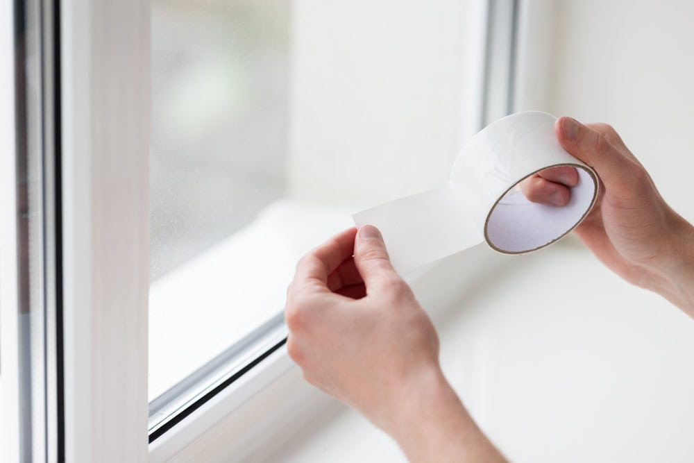 Sealing out the cold—weatherproofing in progress!