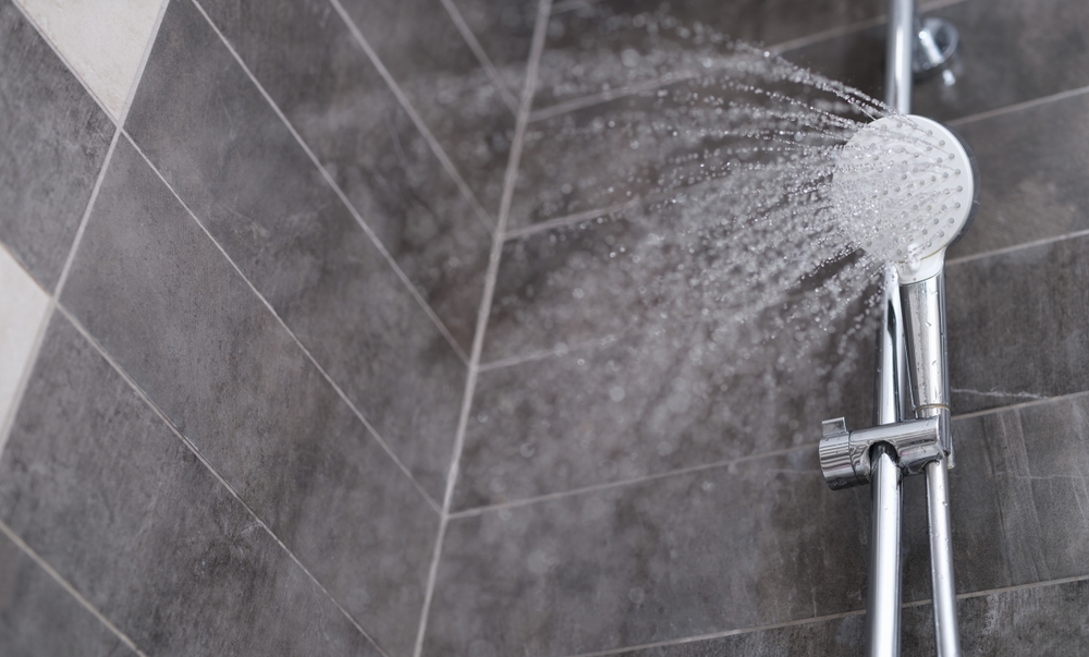 Refreshing shower in a modern bathroom.