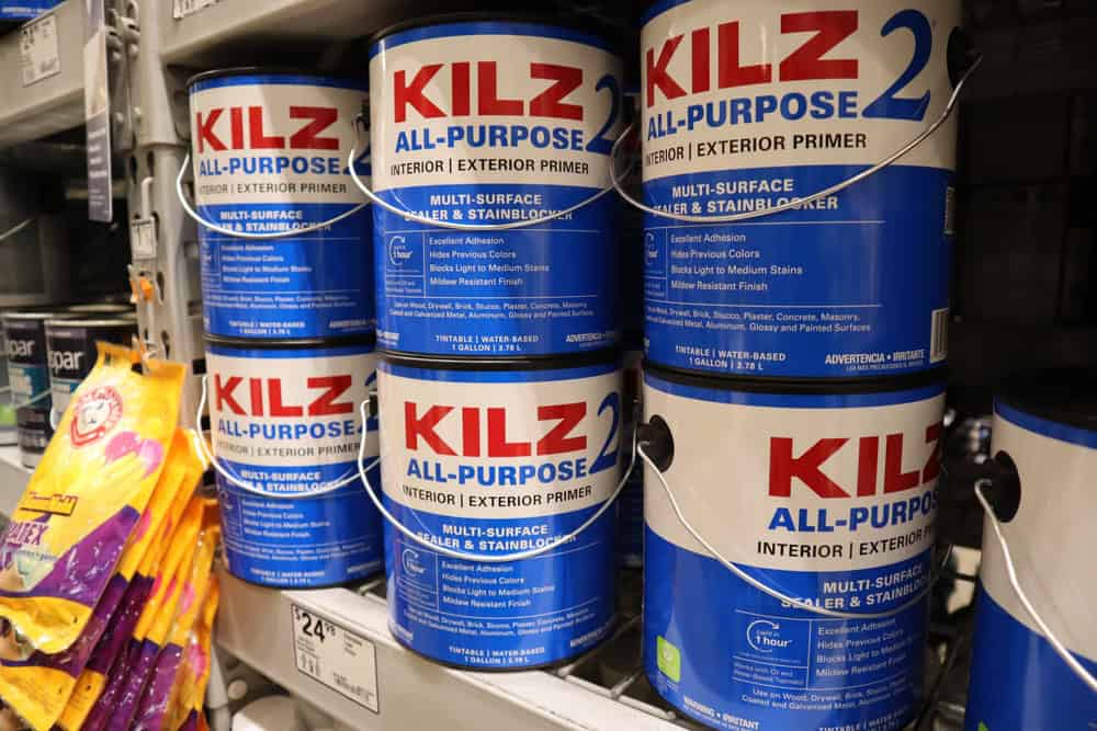Stocked up on KILZ primer at Lowe's.