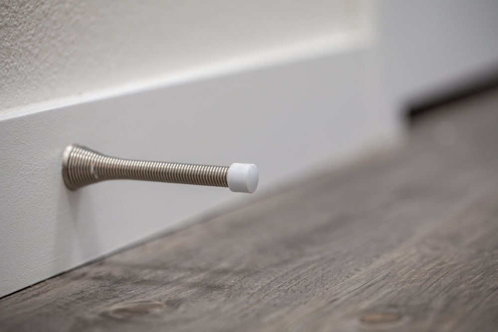 A sleek, modern door stop