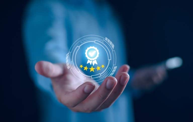 Digital certification with a five-star quality guarantee.