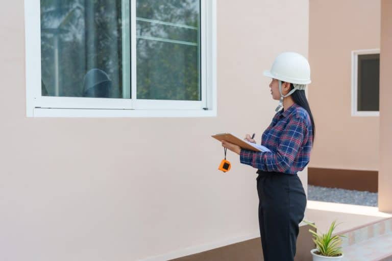 Home inspection in progress.
