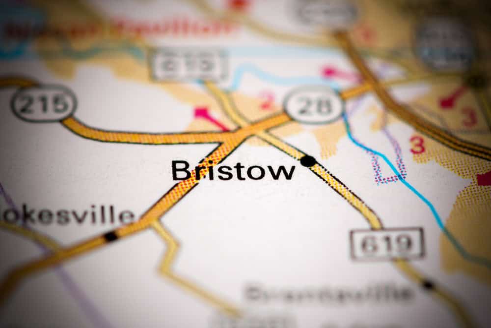 Mapping out Bristow, Virginia.