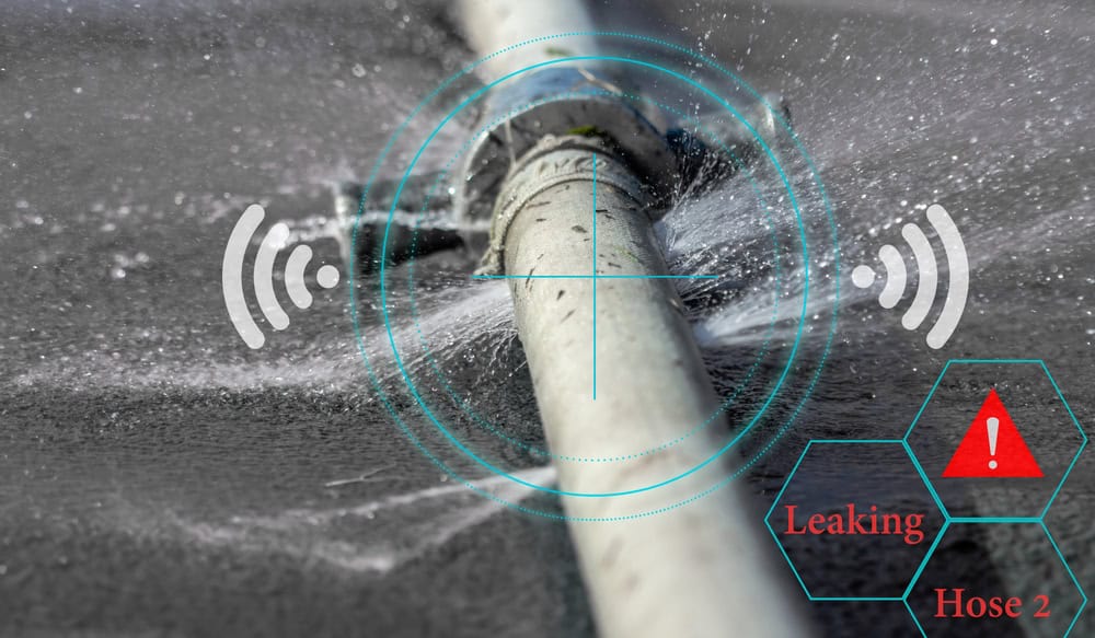 Smart technology detects a leak in Hose 2, preventing potential water damage.