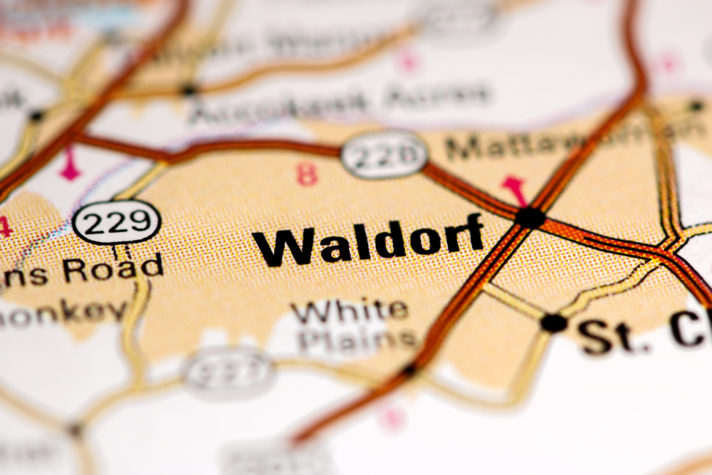 Waldorf, Maryland on a map.