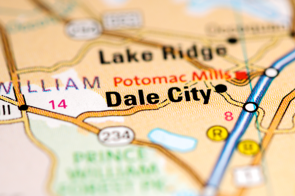 Exploring Dale City: A Map View of Northern Virginia's Suburban Gem.