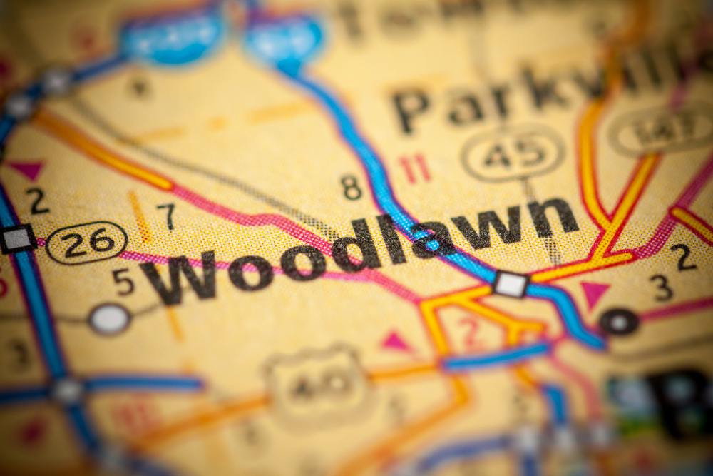 Woodlawn, Maryland on a map.