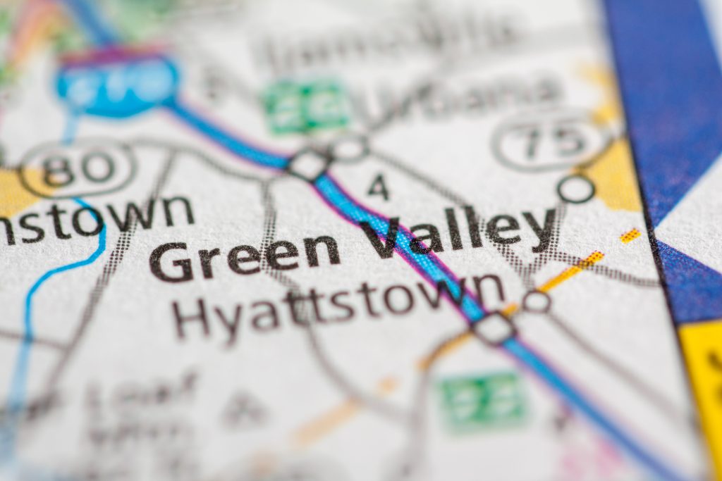 Green Valley, MD on Map