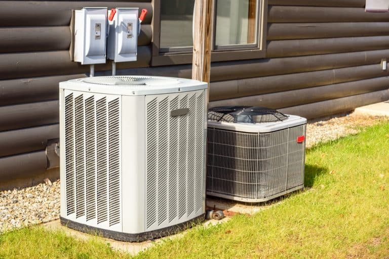 Efficient cooling units keeping a cozy cabin comfortable on a sunny day.